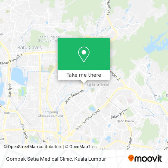 Peta Gombak Setia Medical Clinic