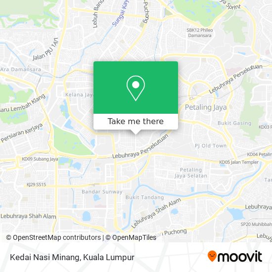 Peta Kedai Nasi Minang