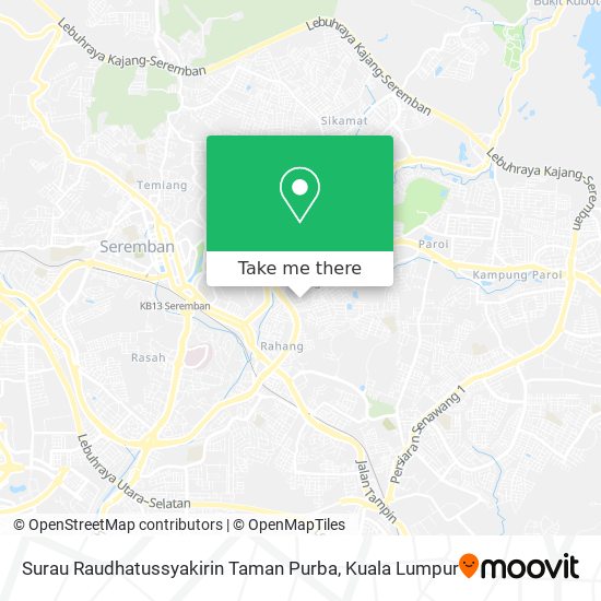 Surau Raudhatussyakirin Taman Purba map