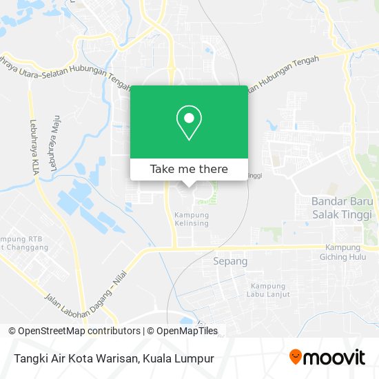 Tangki Air Kota Warisan map
