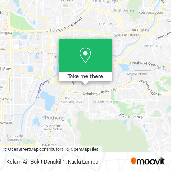 Kolam Air Bukit Dengkil 1 map