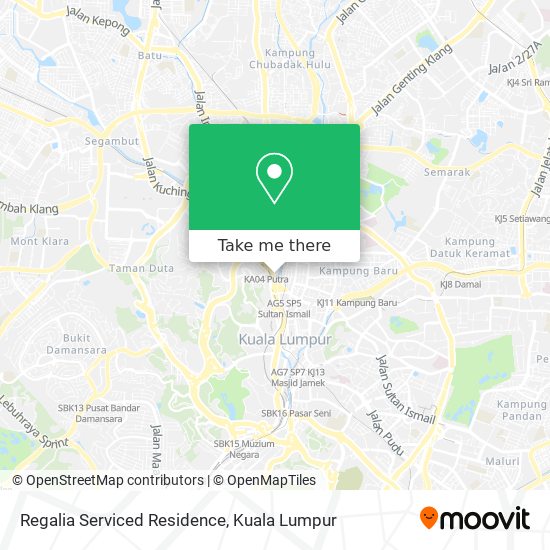 Regalia Serviced Residence map