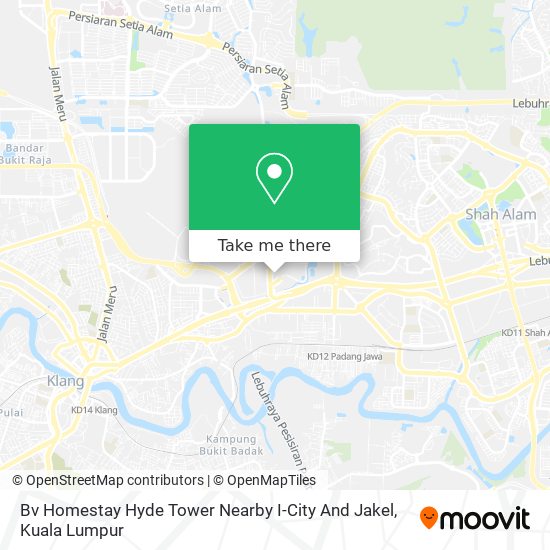 Peta Bv Homestay Hyde Tower Nearby I-City And Jakel