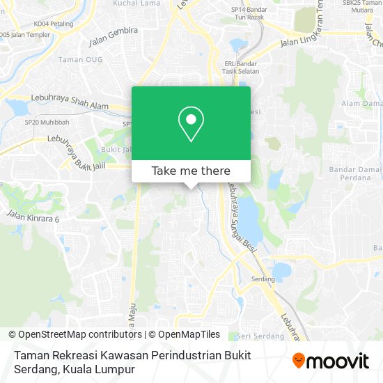 Peta Taman Rekreasi Kawasan Perindustrian Bukit Serdang