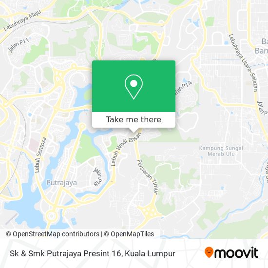 Sk & Smk Putrajaya Presint 16 map