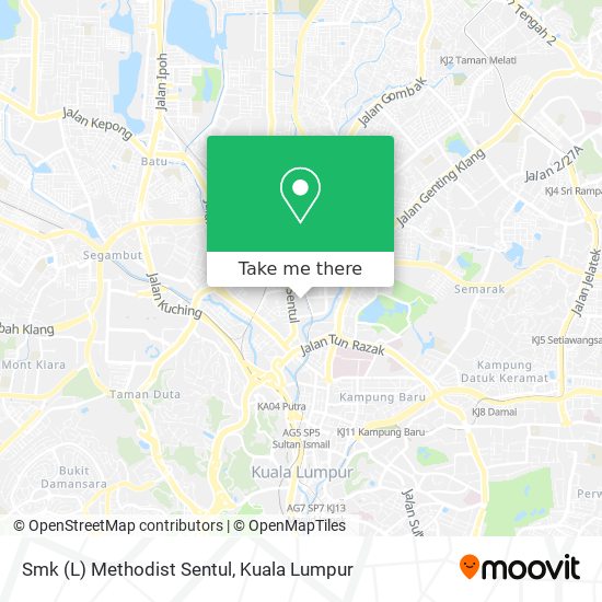 Smk (L) Methodist Sentul map