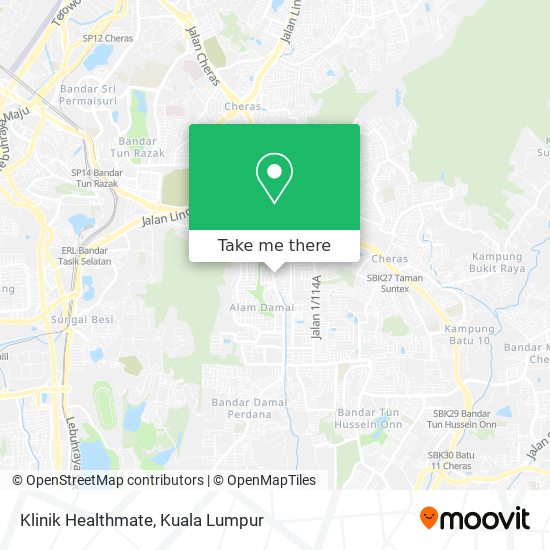 Klinik Healthmate map