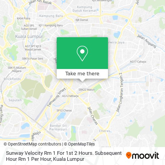 Sunway Velocity Rm 1 For 1st 2 Hours. Subsequent Hour Rm 1 Per Hour map