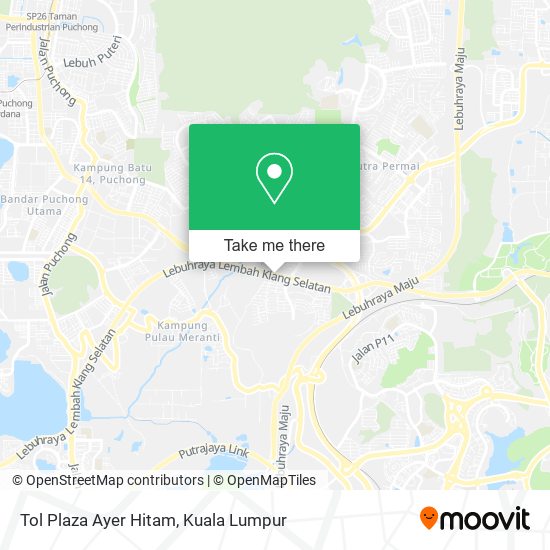 Tol Plaza Ayer Hitam map