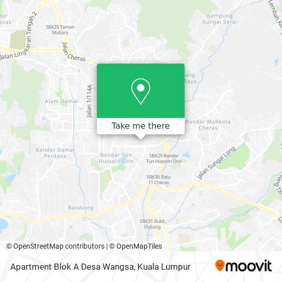 Peta Apartment Blok A Desa Wangsa