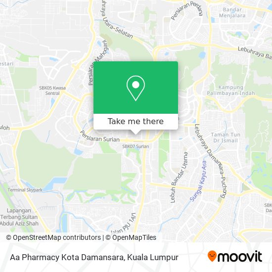 Peta Aa Pharmacy Kota Damansara