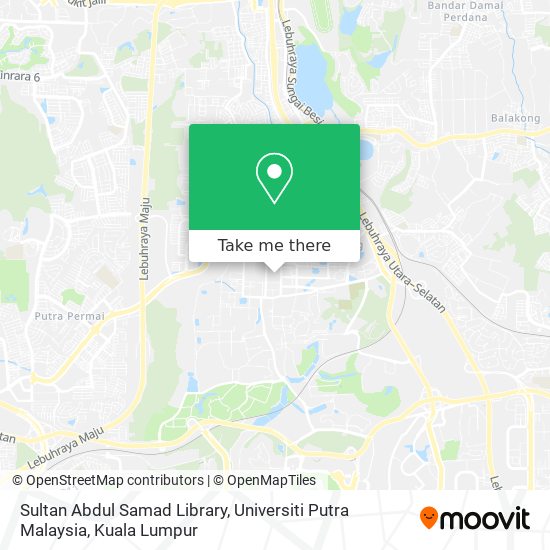 Sultan Abdul Samad Library, Universiti Putra Malaysia map