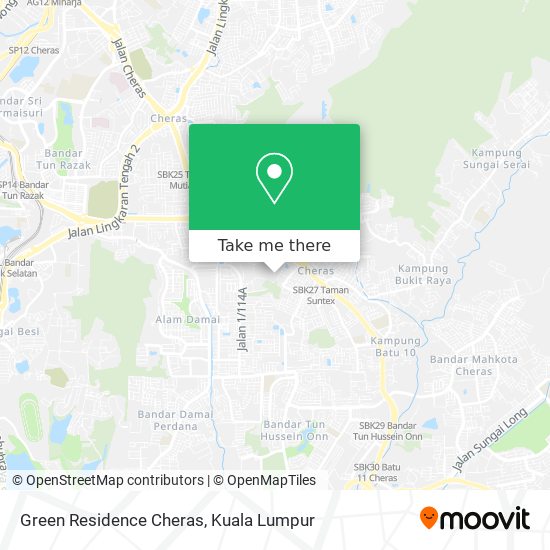 Green Residence Cheras map