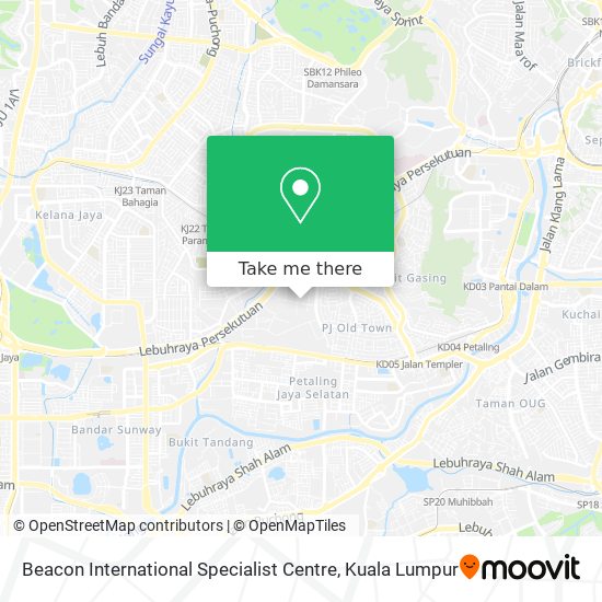 Beacon International Specialist Centre map