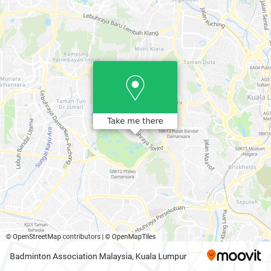 Peta Badminton Association Malaysia