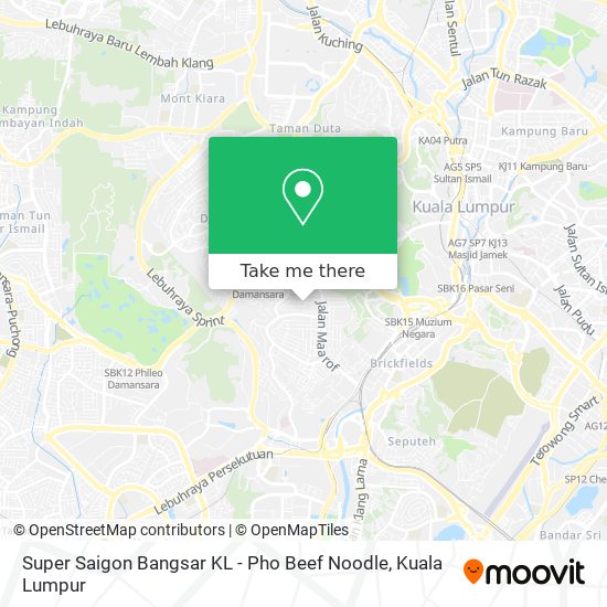 Super Saigon Bangsar KL - Pho Beef Noodle map