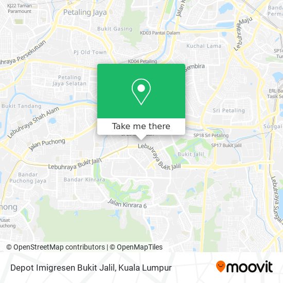 Depot Imigresen Bukit Jalil map