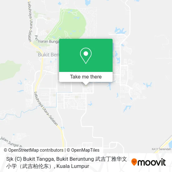 Sjk (C) Bukit Tangga, Bukit Beruntung 武吉丁雅华文小学（武吉柏伦东） map