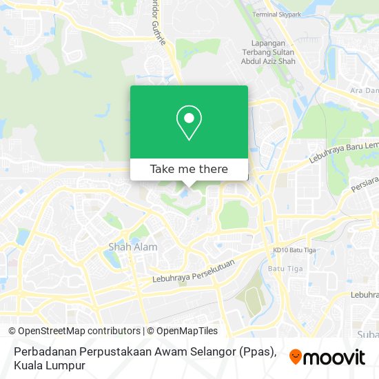 Perbadanan Perpustakaan Awam Selangor (Ppas) map