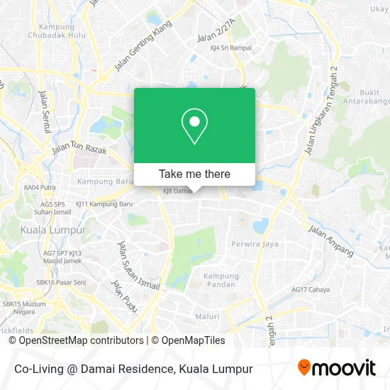 Co-Living @ Damai Residence map