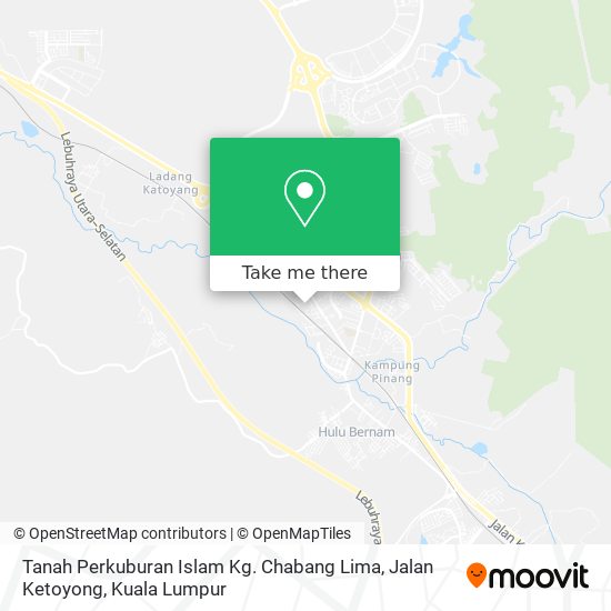 Peta Tanah Perkuburan Islam Kg. Chabang Lima, Jalan Ketoyong