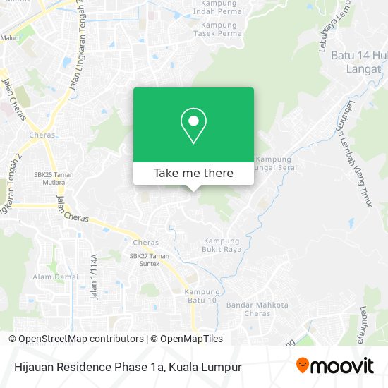 Hijauan Residence Phase 1a map