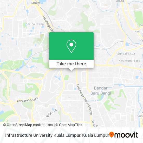 Peta Infrastructure University Kuala Lumpur