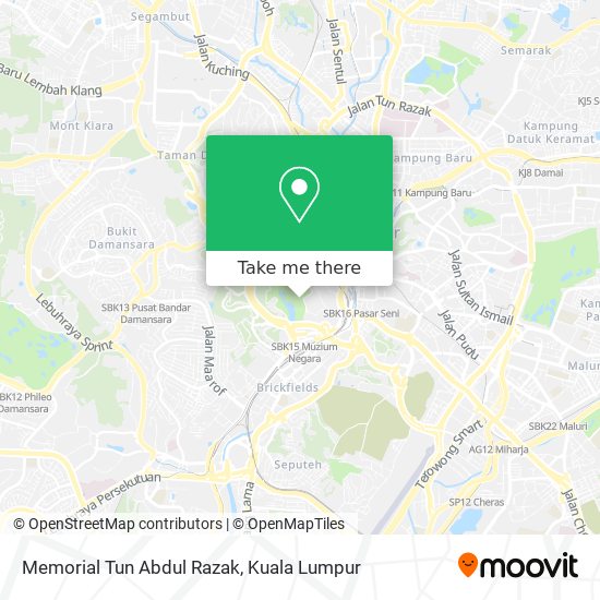 Memorial Tun Abdul Razak map