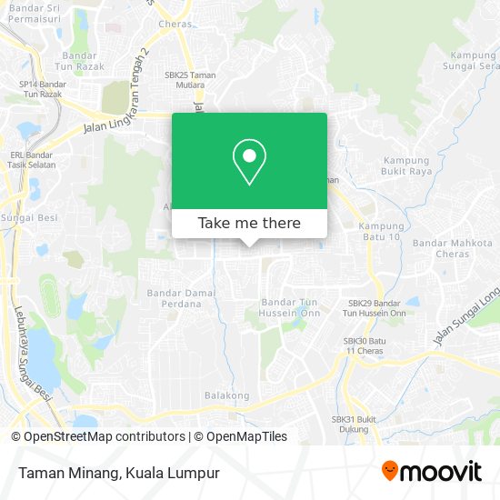 Taman Minang map