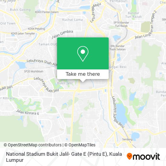 National Stadium Bukit Jalil-  Gate E (Pintu E) map