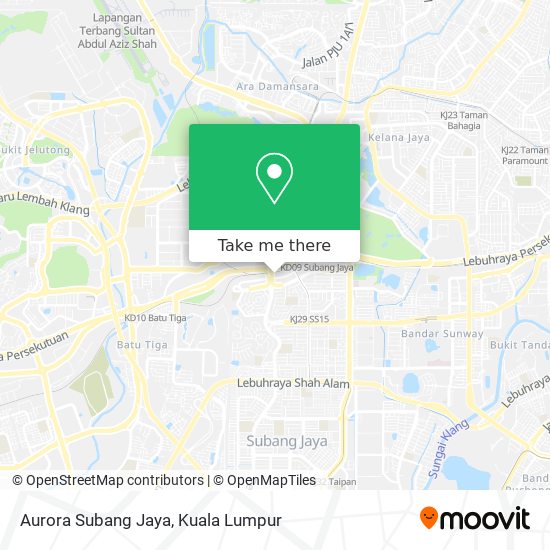 Aurora Subang Jaya map