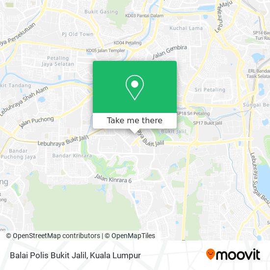 Peta Balai Polis Bukit Jalil