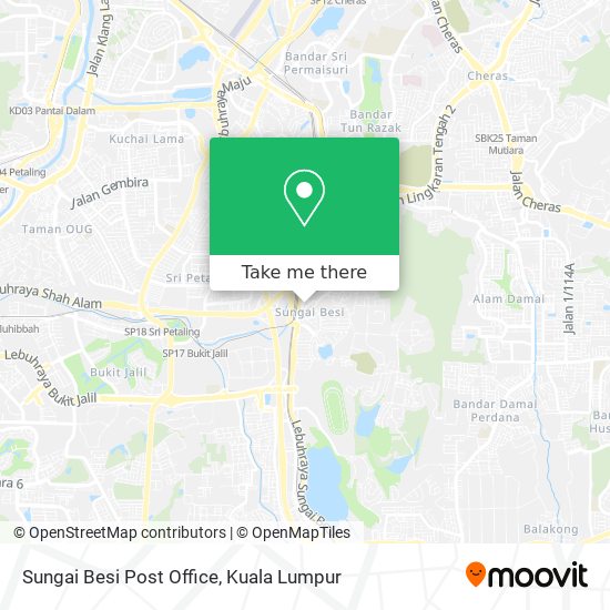 Sungai Besi Post Office map