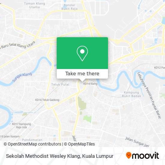 Peta Sekolah Methodist Wesley Klang