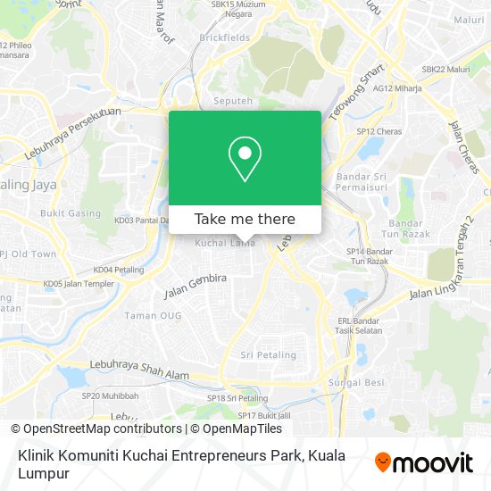 Klinik Komuniti Kuchai Entrepreneurs Park map