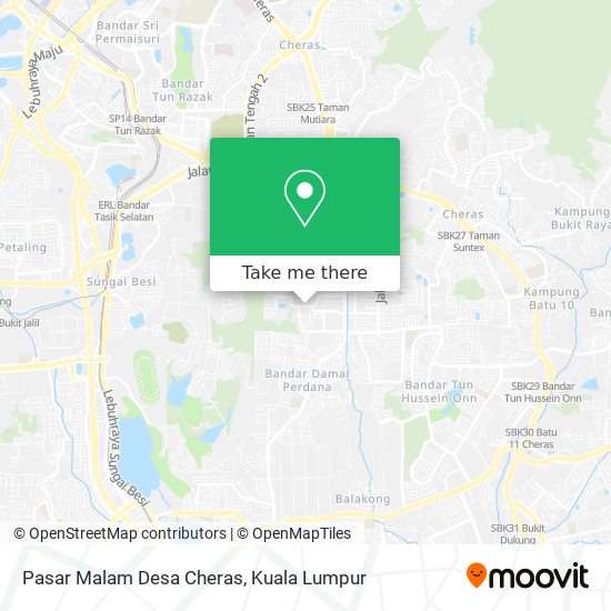 Peta Pasar Malam Desa Cheras