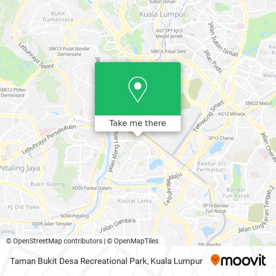 Taman Bukit Desa Recreational Park map