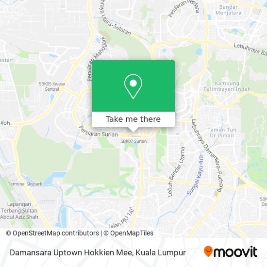 Damansara Uptown Hokkien Mee map