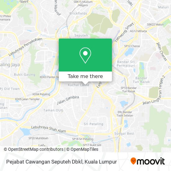 Pejabat Cawangan Seputeh Dbkl map