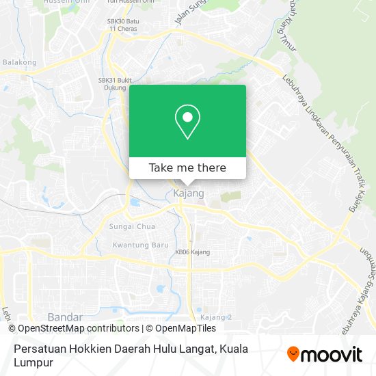 Peta Persatuan Hokkien Daerah Hulu Langat