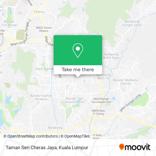 Peta Taman Seri Cheras Jaya