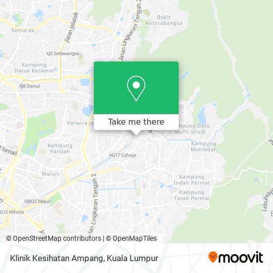 Peta Klinik Kesihatan Ampang