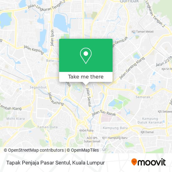 Peta Tapak Penjaja Pasar Sentul