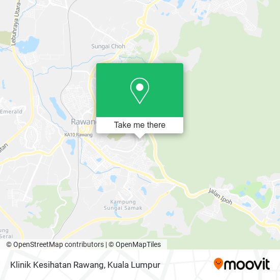 Klinik Kesihatan Rawang map