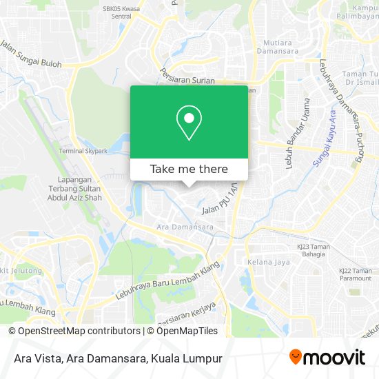 Ara Vista, Ara Damansara map