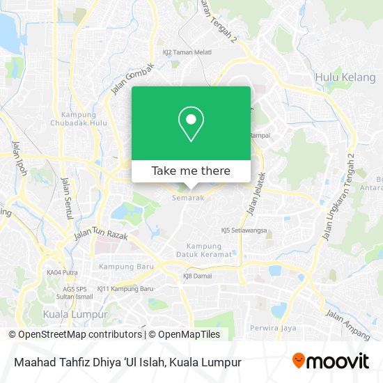 Peta Maahad Tahfiz Dhiya ‘Ul Islah