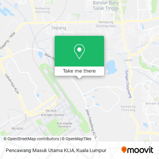 Peta Pencawang Masuk Utama KLIA