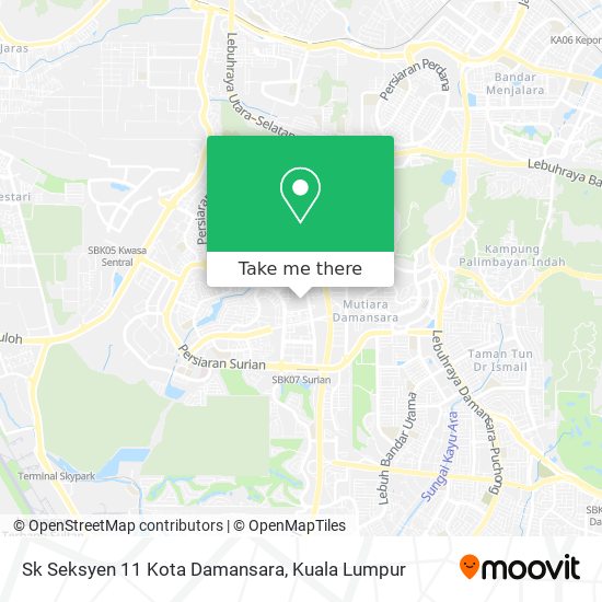 Sk Seksyen 11 Kota Damansara map