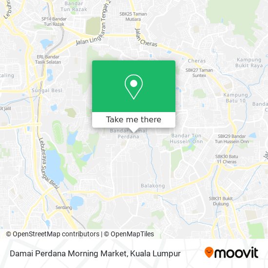 Damai Perdana Morning Market map