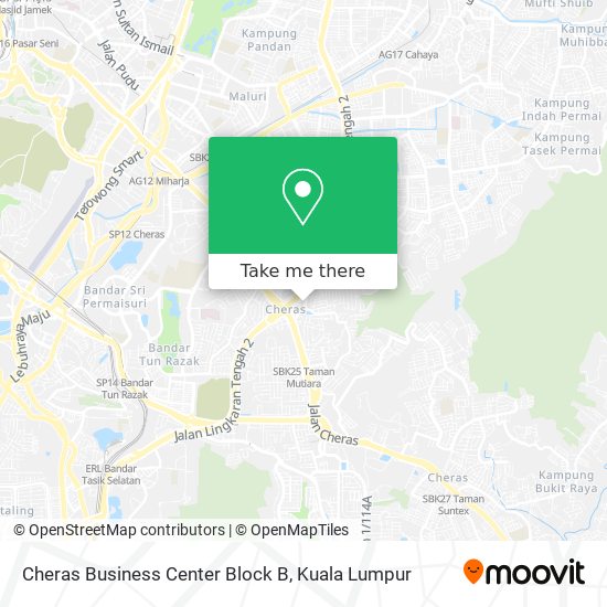 Cheras Business Center Block B map